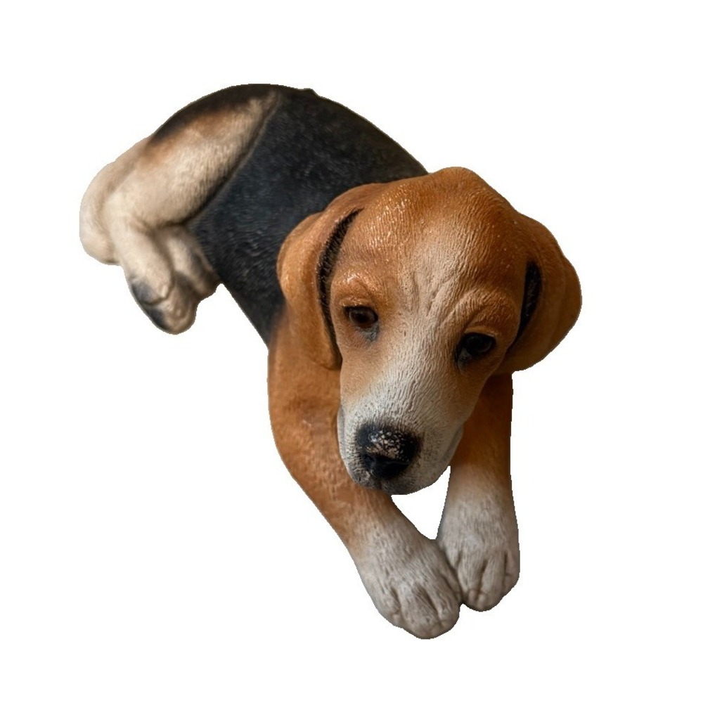Vintage 1984 Bandanna Sculptures Resin Beagle Dog Figurine Hand Finished